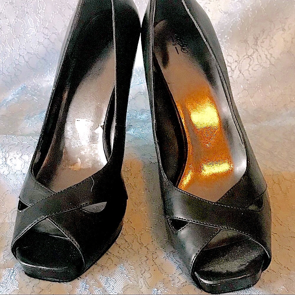 Mossimo Black Open Toe Heels Size 11